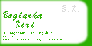 boglarka kiri business card